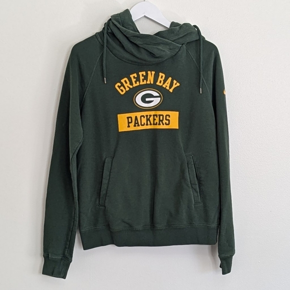 Green Bay Packers Sweatshirt Medium Green Nike Hoodie - Picture 1 of 7